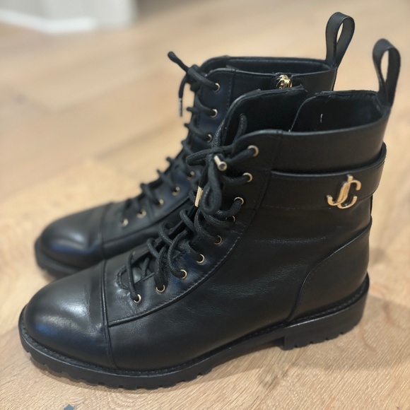 Jimmy Choo Cayo Leather Boot, Black - Picture 1 of 9